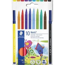 STAEDTLER 326C10 - Fasermaler, 1 mm, 10 Farben, Box