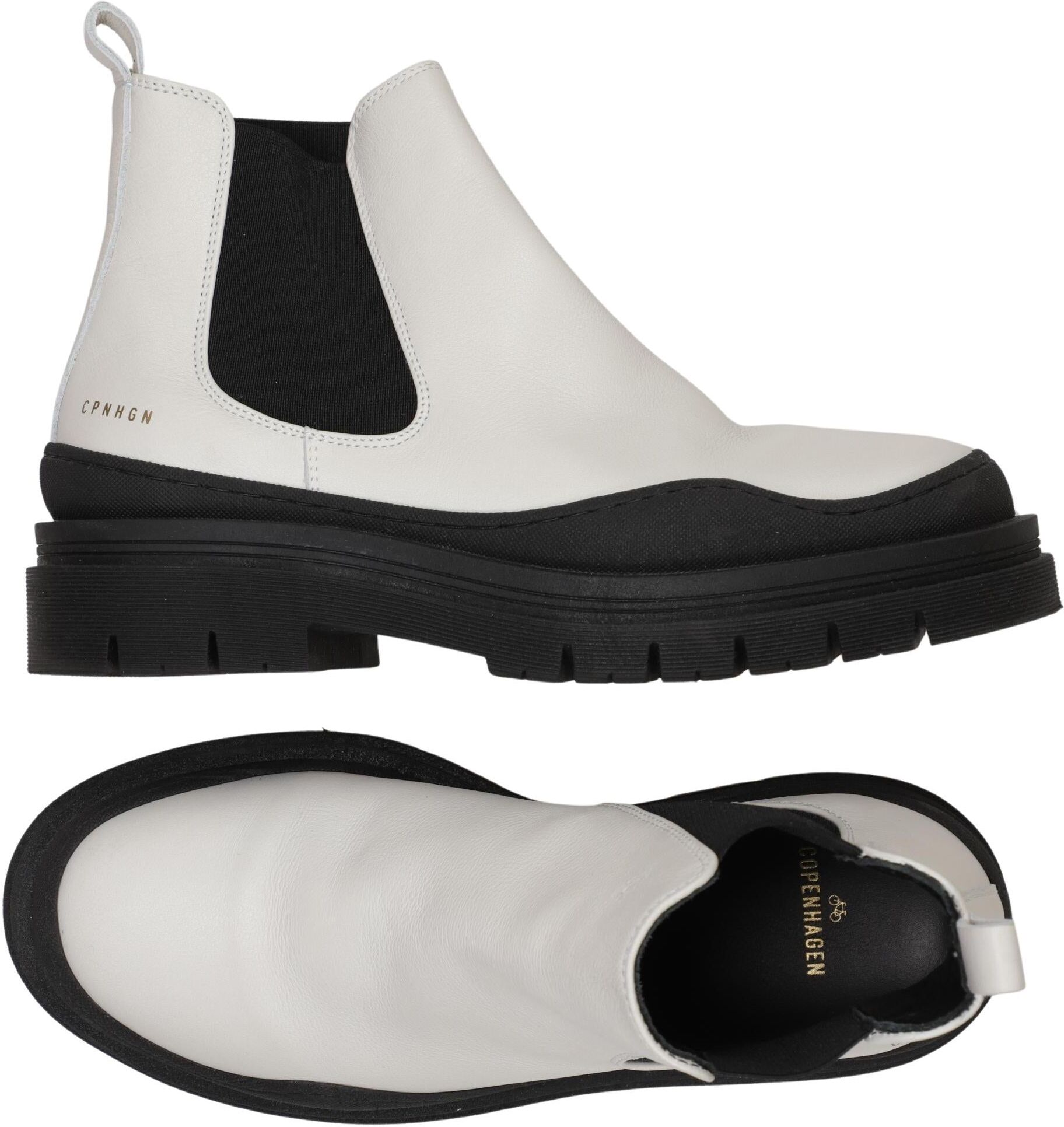 Copenhagen Studios Damen Stiefel, Weiß, Gr. EU 37, Leder - Second Hand