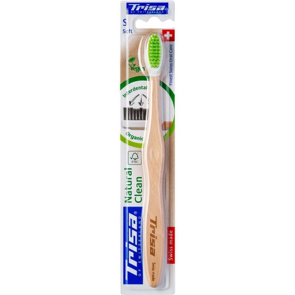 Trisa Natural Clean Holzzahnbürste soft 1 St Zahnbürste