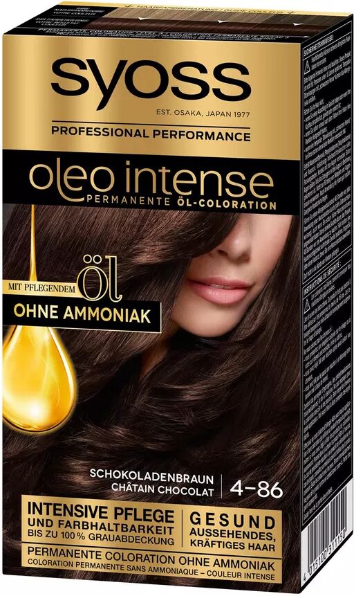Syoss - Oleo Intense, permanente Öl-Coloration, Beige-Blond 7-58, 115 ml, - Schokoladenbraun