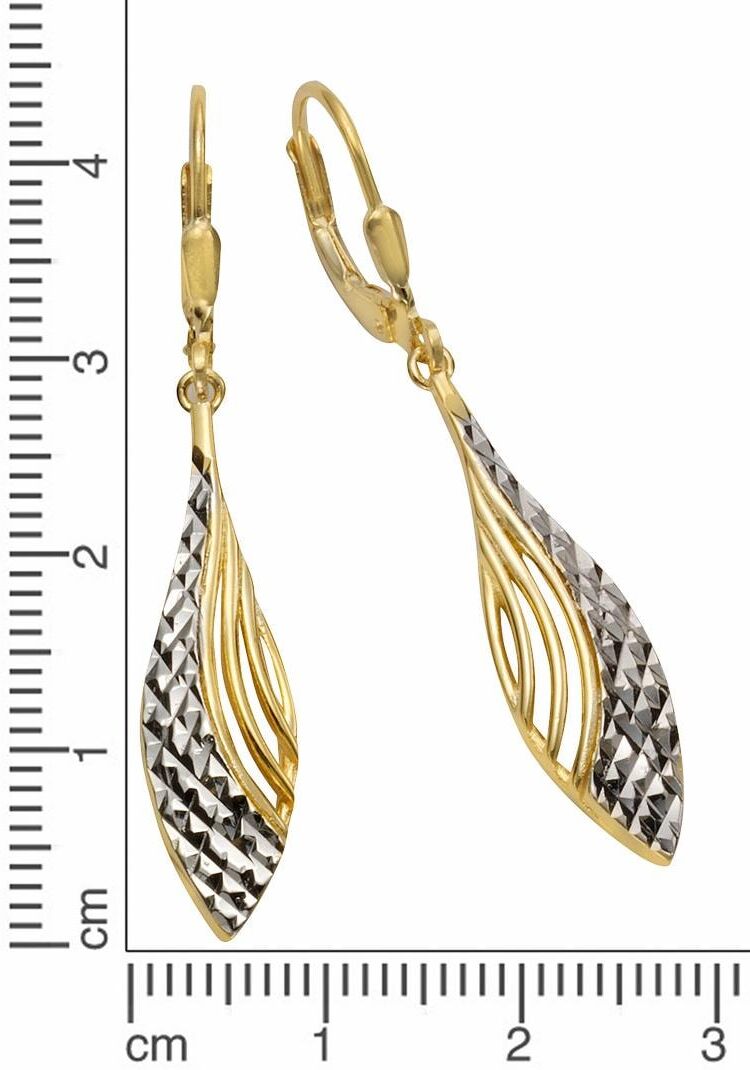 Paar Ohrhänger FIRETTI "Schmuck Geschenk Silber 925 Ohrschmuck Patentbrisur", gold (goldfarben, silber, 925), Ohrringe, Damen, Silber 925 (Sterlingsilber), Paar Ohrhänger