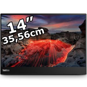 Lenovo Monitor ThinkVision M14t Gen 2, 14 Zoll, 2.2K 2240x1400 Pixel, 6 ms, 60 Hz, Touchscreen, portable