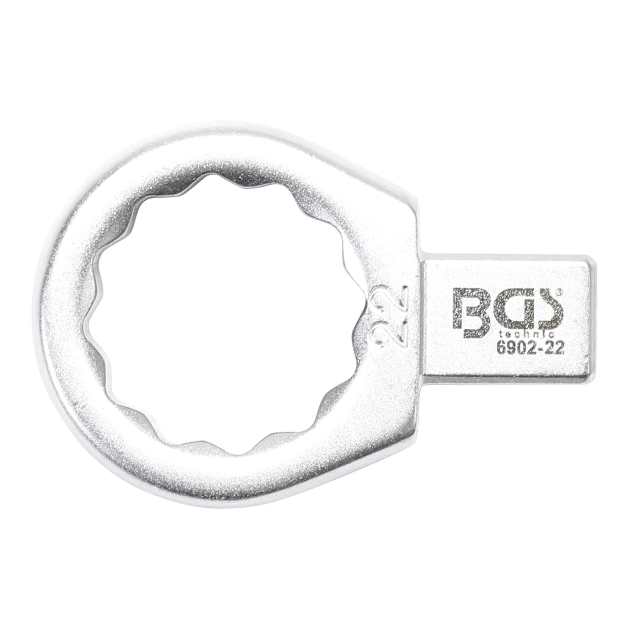 BGS Einsteck-Ringschlüssel 6902-22, 22 mm, Aufnahme 9 x 12 mm ; BGS technic)