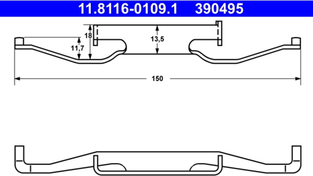 Feder, Bremssattel ATE 11.8116-0109.1