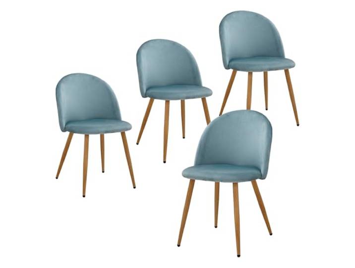 HJhomeheart 2/4/6 Stuhl mit Samt-Esszimmerstuhl-Set für Wohnzimmer, Schlafzimmer, Küche (Grün-4)