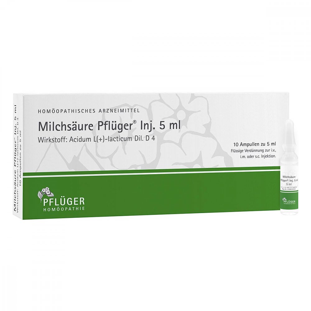 Homöopathisches Laboratorium Alexander Pflüger Gmb Milchsäure Pflüger Injektionslösung 5 ml 01222429
