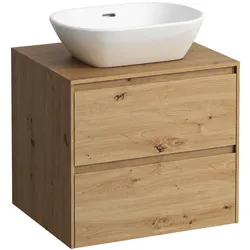 LAUFEN LANI Schubladenelement, 1 Ausschnitt mittig, 585x495x525mm, H4043011122671, Farbe: Wildeiche