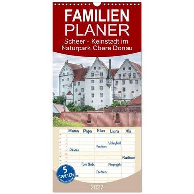 Familienplaner 2027 - Scheer - Keinstadt im Naturpark Obere Donau mit 5 Spalten (Wandkalender, 21 x 45 cm) CALVENDO