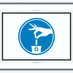 HB-Druck Aufkleber Tampons Binden Hygienebeutel Symbol A1 (594x841mm)