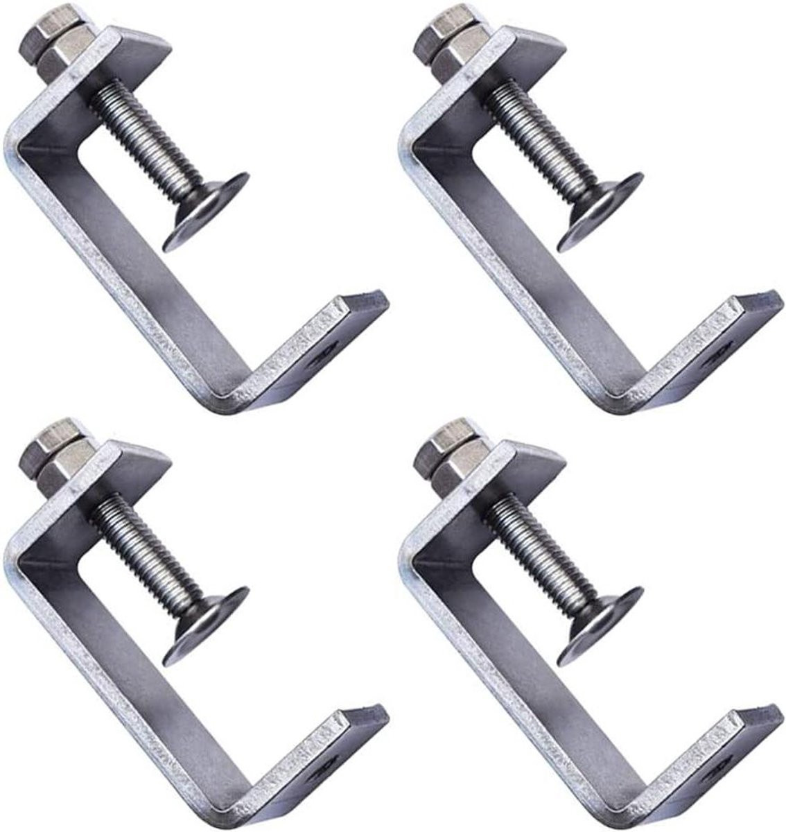 Roestvrijstalen C-klem Tijgerklem G-klem met brede kaakopening 65 mm Zilver