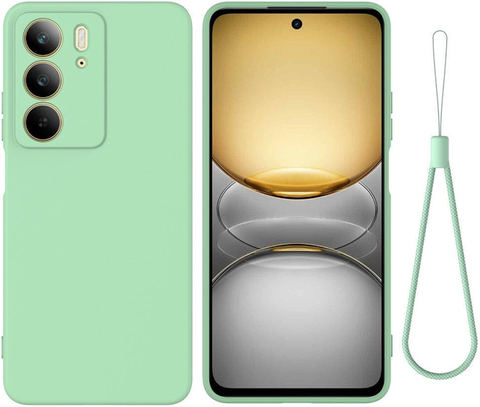 EIDERWOOD Realme C75 Liquid Silikone Mobil Cover m. Strop - Grøn