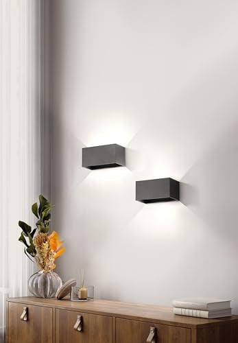 Fischer & Honsel Wallo LED wandlamp zwart metalen tuinverlichting
