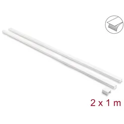 DELOCK Kabelkanal selbstkleb, Schiebedeckel 24x14mm 1m weiß