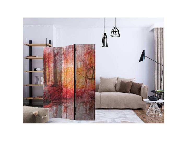 Paravent Autumnal Forest Vlies / Buche Rot 135 x 172cm