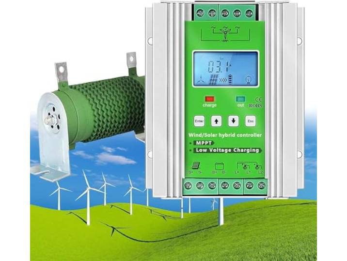 AityBuy Automatischer Regler Für Windturbinen, Wind-Solar-Hybrid-Laderegler, Mppt-Lade-Boost-Controller, Windgenerator, Solar-Laderegler 48V-5000W