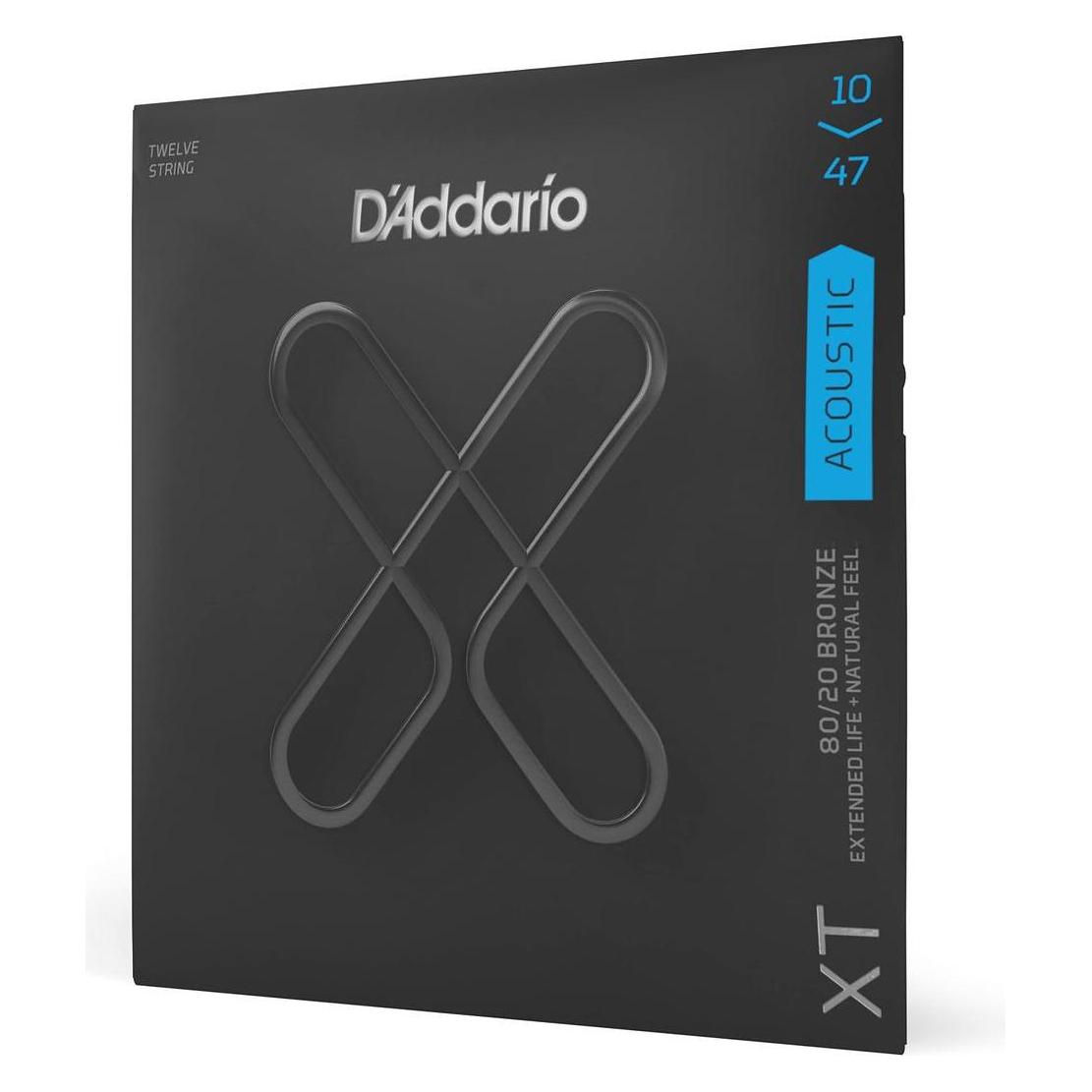 D'Addario 12-String Guitar Set XT 80/20 (12x, Gitarre) (XTABR1047-12)