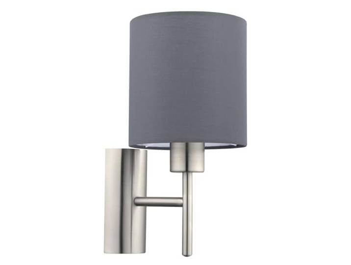 EGLO wandlamp PASTERI, 1 lichtbron textiel wandarmatuur, materiaal: staal