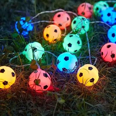 Uplift Picks 10 20 LED Soccer Ball String Lights Battery Operated Football Fairy Lamp rgb 3 M 20 Led