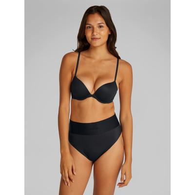 Push-up-BH "PUSH UP PLUNGE", Damen, Gr. 85, Cup B, schwarz, Obermaterial: 79% Polyamid, 21% Elasthan, CALVIN KLEIN UNDERWEAR, unifarben, Basic, körpernah, BHs Push-up-BH, mit glattem Finish