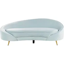 3-SITZER-SOFA Samtstoff Hellblau Savar
