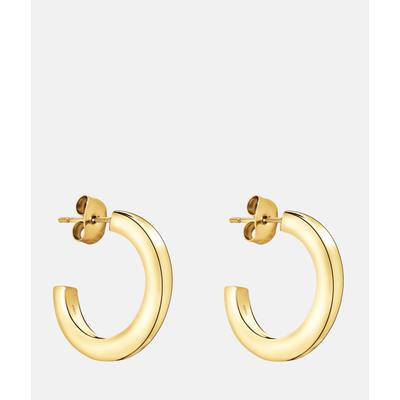 Paar Creolen LIEBESKIND BERLIN "Schmuck Geschenk Edelstahl Ohrringe The Love Bond", gold (gelbgoldfarben), Ohrringe, Damen, Edelstahl
