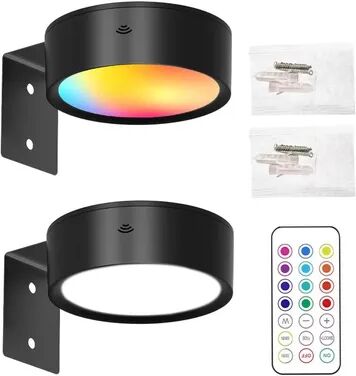 Friendly Fresh Finds RGB Dimmable LED Wall Picture Light For Artwork And Home Decor black 2pcs