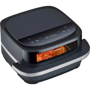 Severin Heißluftfritteuse S-Fry, FR 2464, 10 Programme, 2100 Watt, schwarz-silber, 4 Liter