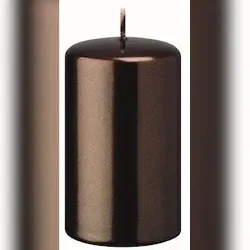 Kopschitz Kerzen Kerzen Stumpenkerzen Brandy (hochglanz), 80 x 60 mm, 12 Stück