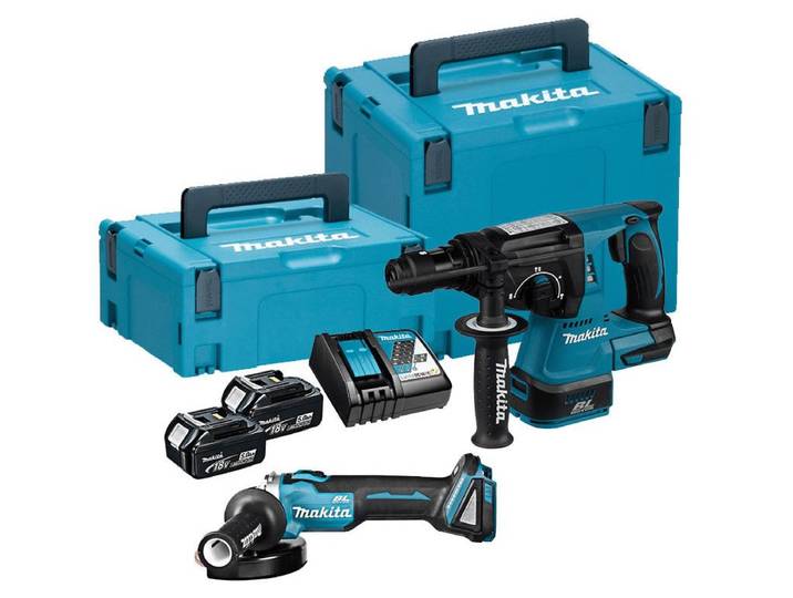 Combopack 2 outils 18V LXT (2x5\,0Ah) (DHR243Z + DGA504Z) en Mackpac - MAKITA DLX2125TJ1