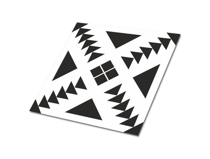 SELBSTKLEBENDE Wandfliesen 9 Stück 30x30 cm - Dreiecke und Quadrate