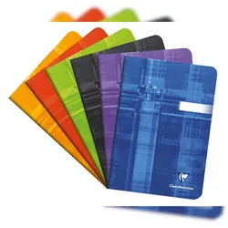 Clairefontaine 10x Heft A5, 24 Blatt kariert 90g - Sortiert 3652C