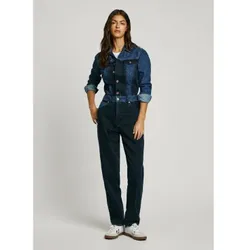 Pepe Jeans für Damen. PL230508 Overall Valerie blau (XS), Lässig, Baumwolle, Langarm, Nachhaltig