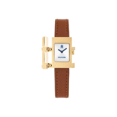 Quarzuhr TOMMY HILFIGER "TH85", braun, Armbanduhren, Damen, Quarzuhr, Armbanduhr, Damenuhr, Lederarmband, analog