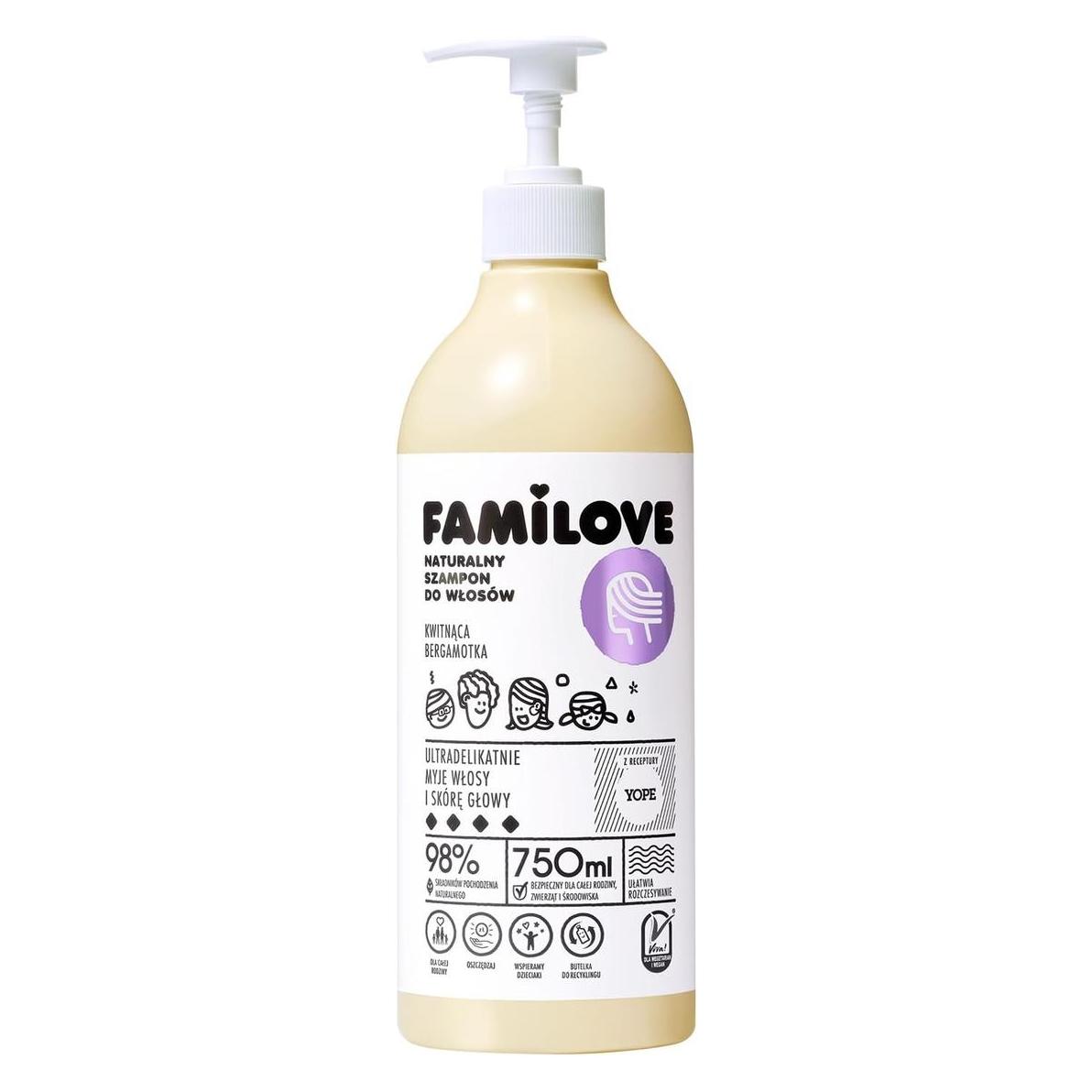 Familove Für alle Haartypen mit blühendem Bergamotte (Flüssiges Shampoo, 750 ml) (5903760203566)