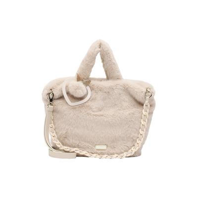 Shopper TAMARIS "Shopper TAS Marijana", Damen, Gr. B/H/T: 42cm x 26cm x 16cm, ecru 320, Polyester, Taschen Shopper