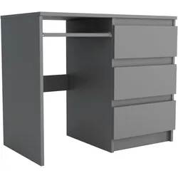 SCHREIBTISCH VALERIO 90x50x76 cm Bürotisch Computertisch, Graphitfarben