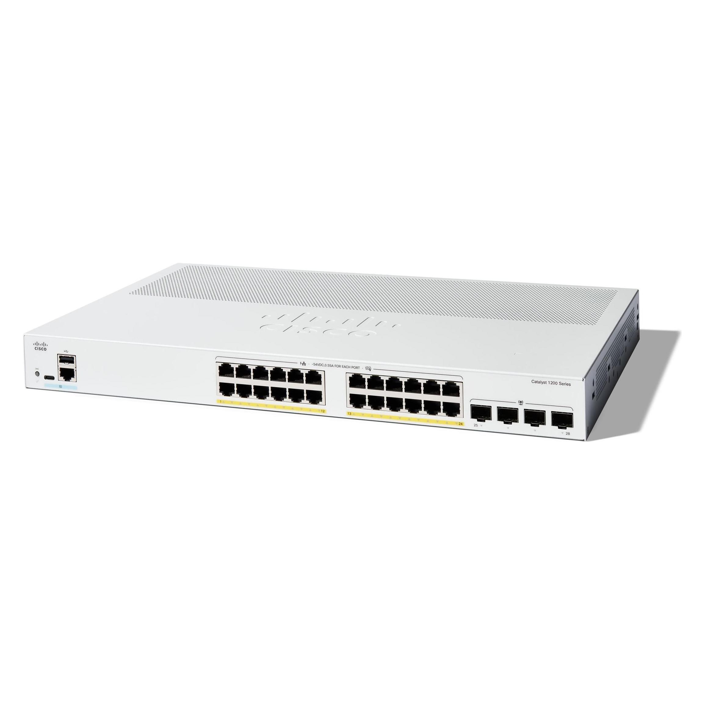 Cisco CATALYST 1200 24-PORT GE POE (28 Ports) (C1200-24P-4G)