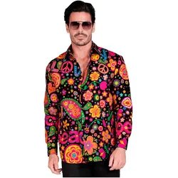 Widmann Neon Hippie Party Fashion Hemd (L)