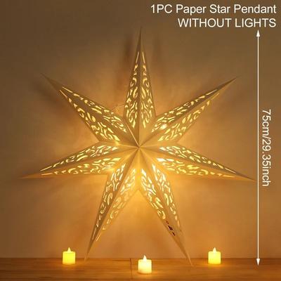 Inspire Select Christmas Hollow Star Hanging Pendant Merry Christmas Tree Ornament For Home, Navidad & New Year Decorations 9