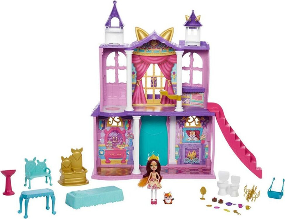 Mattel HCG59 Royals Enchantimals Sprookjeskasteel met accessoires, 66 cm