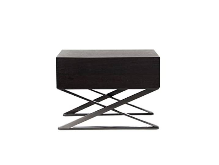 YCCHAH Bett mit Stauraum Kreative minimalistische Nachttisch Modernes Schlafzimmer Nachttischlagerkabinett Rauchige Farbe Hohe Fuß Quadratischer Seitentabelle Desktop