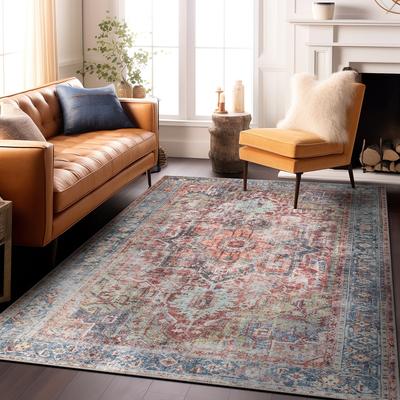World Rug Gallery Traditional Distressed Washable Area Rug