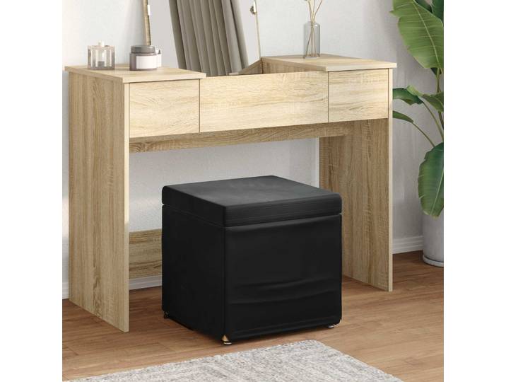 vidaXL Hocker Schwarz 41 x 41 x 40 cm Samt und Engineering Holz