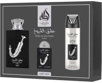 Lattafa Pride Ishq Al Shuyukh Silver coffret unissexo 1 un.. Pride Ishq Al Shuyukh Silver