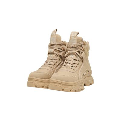 Stiefel BUFFALO "Buffalo VENOM MID", Damen, Gr. 38, cream, Baumwolle, unifarben, Schuhe Stiefel