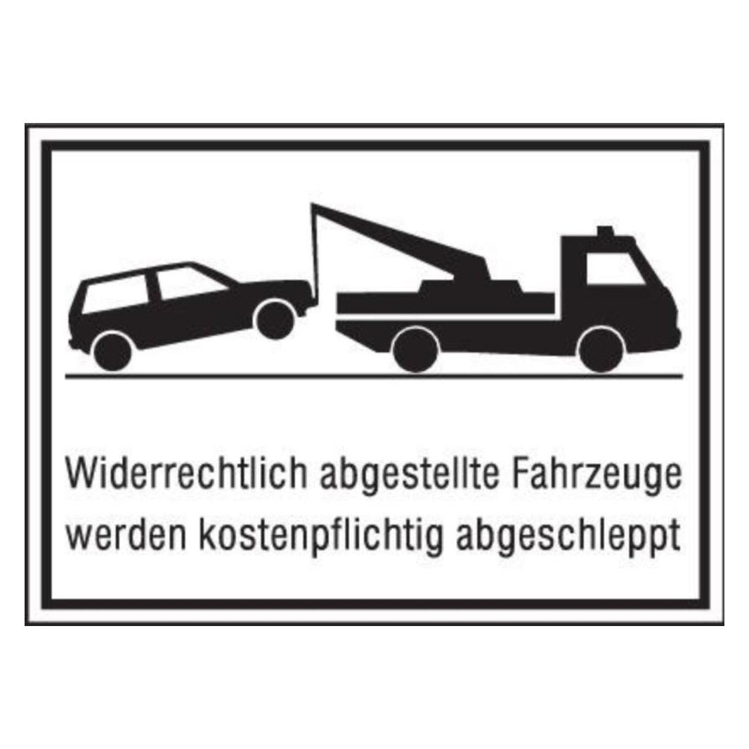 SafetyMarking Haltverbotsschild Widerrechtlich abgestellte Fahrzeuge werden kostenpflichtig abgeschleppt (11.5174)
