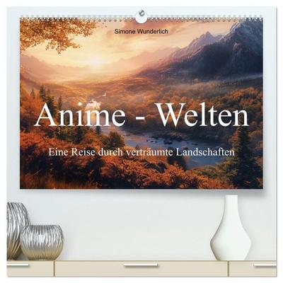 Anime - Welten: Eine Reise durch verträumte Welten (hochwertiger Premium Wandkalender 2027 DIN A2 quer), Kunstdruck in Hochglanz