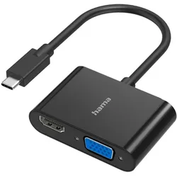 Hama 2in1 Videoschnittstellen-Converter (HDMI), Video Adapter, Schwarz
