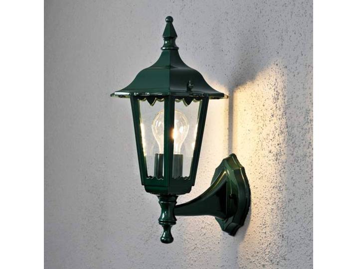 Konstsmide Aussenwandleuchte FIRENZE, grün, Glas, Landhaus / Rustikal, Wandleuchte außen