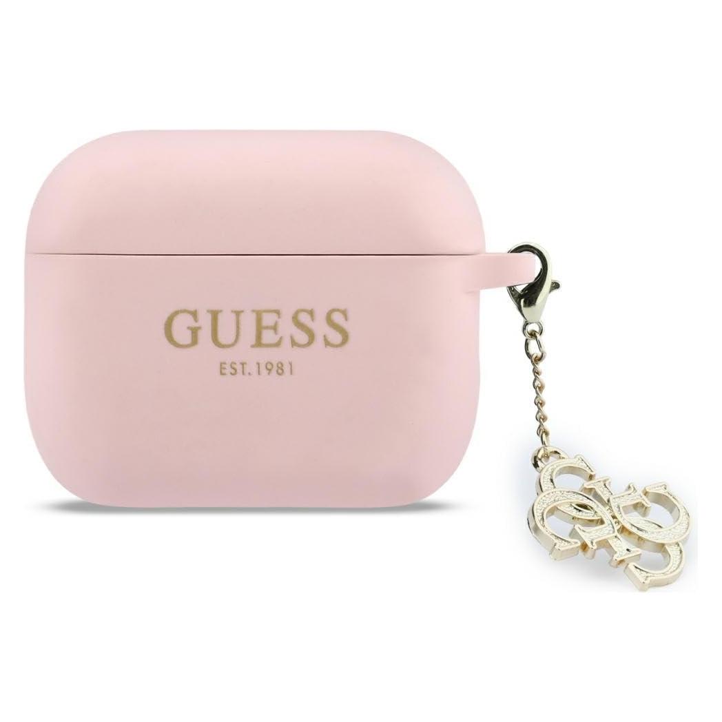 Guess Case Silicone 4G Charm for AirPods Pro 3 pink (Kopfhörer Hülle) (GUAP3LECG4P)